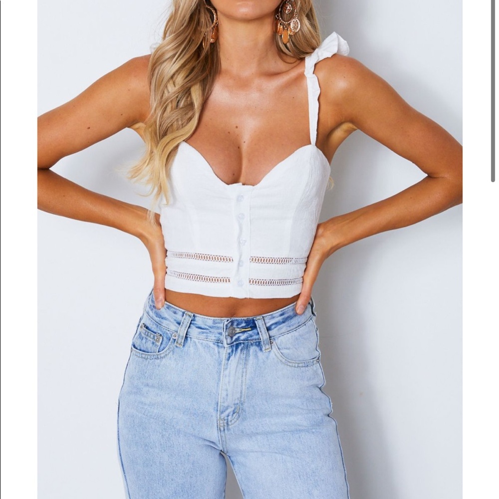 White fox boutique crop top
